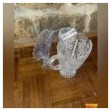 Clear Cut Glass Pitcher, Vase