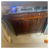 Marble Top Rolling Island