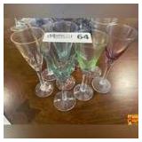 Pastel Colored Wine Glasses