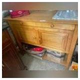 Light Wood Kitchen Stand-Alone Cabinet