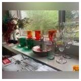 Holiday, Glasses, Plates, Bell & Holiday Décor