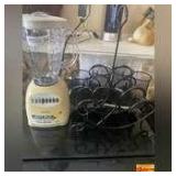 Osterizer Blender & Black Metal Caddy With Handle