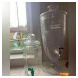 (2) Clear Glass Beverage Dispensers
