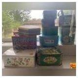 Assortment Of Decorative Tins
