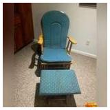 Cloth Glider With Ottoman