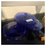 Cobalt Blue Shallow Baking Dishes With Lids