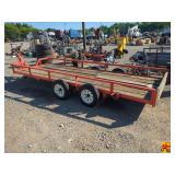 14'x5' Utility Traile With Ramps, 2' ball, dual axles, boat winch & cable; Bill Of Sale Only