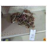 Transport Chain With Clevis Hook, 20' long, 3/8' thick
