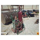 Oxy-Acetylene Welding & Cutting Torch Set On Portable Cart