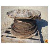 Steel Rope On Spool; 80'± 1 1/4', 71-Ton Work Load