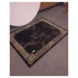 Black & Gold Area Rug, 3'11' x 5'3'