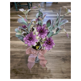 Aster Bouquet In Glass Vase
