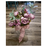 Peony Bouquet In Glass Vase