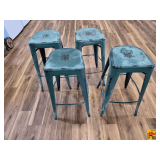 (4) Metal Bar Stools