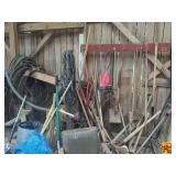 Large Lot Of Fencing Wire & Garden Tools