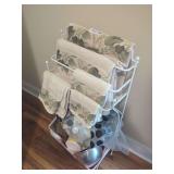 Standing Towel Rack & Contents