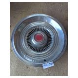 Chrome Wheel Cover with Red Center Emblem