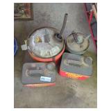 Collection of Four Metal Gasoline Utility Cans