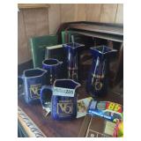 Vintage Seagram's Cobalt Blue VO Decanters & Pitchers, Carling Black Label Glasses, Vintage Pet Milk Delivery Truck Piggy Bank, Coffee Mugs & More