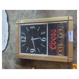 Coors Extra Gold Rectangular Wall Clock