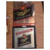 Two Miller Advertising Signs