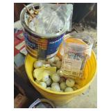 Collection of Golf Balls, Tees, Battery & Twine