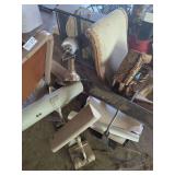 Assorted Household Items Including Chairs, Lamps & Nativity Scene