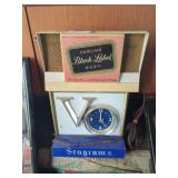 Vintage Seagram's Vodka Clock & Carling Black Label Beer Light-Up Sign