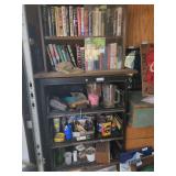 Contents On Shelves:  books, shop fluid, pitchers & More