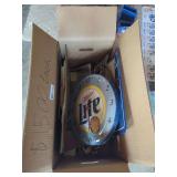 Assorted Beer Advertising Signage and Wall Clock Lot