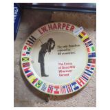 I.W. Harper Bourbon Metal Serving Tray