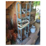 Blue Metal Appliance Hand Truck with Integrated Ratchet Strap