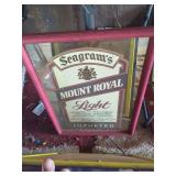 Seagram's Mount Royal Light Mirror Sign