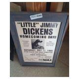 1985 Poster, Framed Featuring 'Little' Jimmy Dickens Homecoming Day