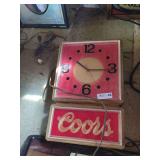 Coors Beer Illuminated Wall Clock