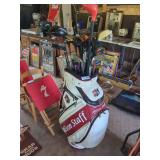 Wilson Staff Golf Bag with Assorted Golf Clubs