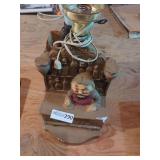 Vintage 1950s Blatz Beer Chalkware Bartender Table Lamp