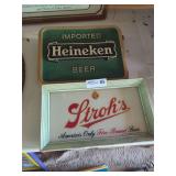 Heineken and Stroh's Beer Advertising Signs