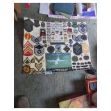 Salute to Our Troops Poster with Military Patches and Rank Insignias
