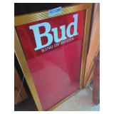 Vintage Bud Advertising Menu Board