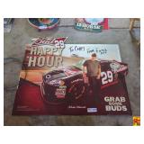 Budweiser Kevin Harvick No. 29 Happy Hour Metal Sign