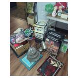 Assorted Items: 3 Tier Candy dish, Halloween Decor, Praying Boy & Girl Nightlights & More