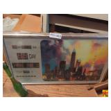 Vintage Lighted Chicago Skyline Clock