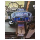 Busch Beer Stained Glass Style Lamp and Lowenbrau Advertising Lot