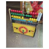 Vintage 1960s Swedish BRIO Wooden Abacus & Clock Calendar Educational Toy