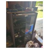 Metal Storage Cabinet with Glass Doors