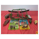 Assortment of Tractors, Implements & John Deere Disc
