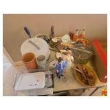 Miscellaneous:  kitchenware, figurines and speakers