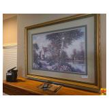 Framed Landscape Print  "Le Chemin Des Hortensias" (Path of the Hydrangeas) By David Garcia