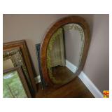 Collection Of Framed Artwork & Framed Oval Mirror